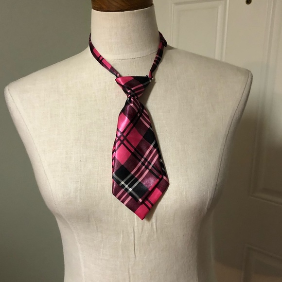Hot Topic Accessories - Pink plaid mini neck tie punk schoolgirl